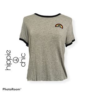 Hippie chic Rainbow Minimalist Top